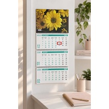 Lizy 2027 Çiçekler Temalı Gemici Takvimi Spiralli 33x24 Cm Tasarım-1