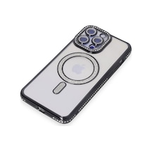 İphone 15 Pro Kılıf Joke Simli Magneticsafe Kılıf Renk: Siyah - Lisinya