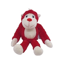 Peluş Maymun 40 Cm - Yumuşak Peluş - G5501 - Kırmızı Lisinya Kırmızı