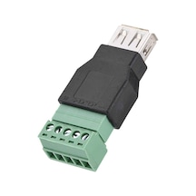 Usb Dişi - 5'Li Klemens Çevirici - Usb 2.0 To 5-Pin Terminal