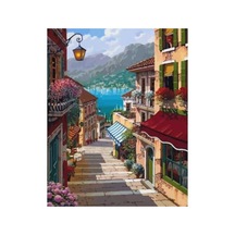 En Güzel Sokak Sayılarla Boyama Seti - Çerçeveli, 40x50cm