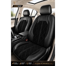 Hyundai İ10 2007+ Uyumlu Altar Serisi Tay Tüyü Siyah Premium Koltuk Kılıfı