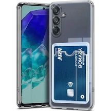 Hnrlıshp Newface Samsung Galaxy Uyumlu  A56 Kılıf Kart Şeffaf Silikon - Şeffaf