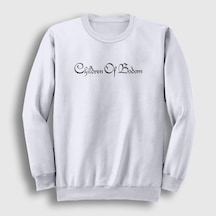 Presmono Unisex Logo Children Of Bodom Sweatshirt Beyaz
