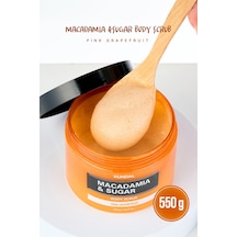 Macadamia Özlü Vücut Peelingi Kundal Macadamia & Sugar Body Scrub 550g Pink Grapefruit