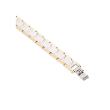 Tenfowee Erkekler İçin Titanyum Çelik Sağlık Bilezik, Manyetik Tasarım, Eklem Ağrısı Azaltıcı, Kan Dolaşımını Geliştirici, Uzunluğu Ayarlanabilir Gümüş Diğer