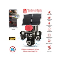 Apronx 9mp 4g Solar Ptz Kamera 3 Ekran 10x Optik Zoom 12w Panel 20.000 Mah Batarya Sım Kartlı