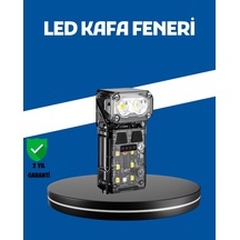 Muratech Şarjlı Led Kafa Lambası Manyetik Klipsli El Sensörlü Çok Fonksiyonlu Çok Renkli