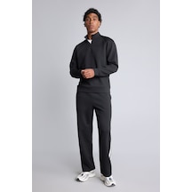 Defacto Relax Fit Şerit Detaylı Dalgıç Kumaş Jogger Eşofman Altı H8164ax26aubk81 Siyah-bk81