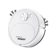 Trendooze Süpürme Robotu Otomatik Aile Mini Temizleme Makinesi Usb Şarjlı Akıllı Süpürge Beyaz Vw Beyaz
