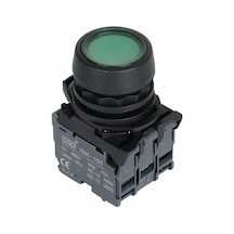 Isp-Aw33B5 24V Led Işıklı Yaylı Buton - Yeşil