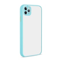 Zore Apple iPhone 11 Pro Max Uyumlu Omsy Hux Kılıf-turkuaz