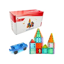 Arabalı 40 Parça 7.5cm Büyük Boy Manyetik Blok Seti | Güçlü Mıknatıslı Zeka Geliştirici Eğitici Oyuncak