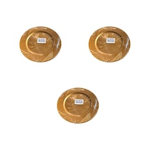Kullan At Parti Davet Sunum Servis Plastik Sert Mika Tabak - 26 Cm. - Altın - 6 Adetlik 3 Paket