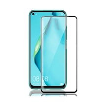 Lexroo Huawei P20 Lite 2019 Kenarları Kırılmaya Dayanıklı Cam Ekran Koruyucu - Siyah