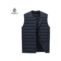 Erkek Kaz Tüyü Dolgulu Pamuklu Yelek, Dış Giyim, Sonbahar Ve Kış, İç Giyim, Isı Üreten Yelek, Kolsuz Pamuklu Ceket Olarak Kullanıma Uygun Lacivert