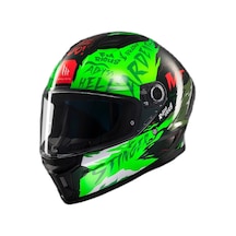 Mt Helmets Stınger Ardent C6 Kapalı Kask Parlak Yeşil - Siyah