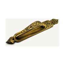 Antika Tarz Dekoratif Pirinç Kubbeli Çekme Kapı Kolu - 396x68 Mm,