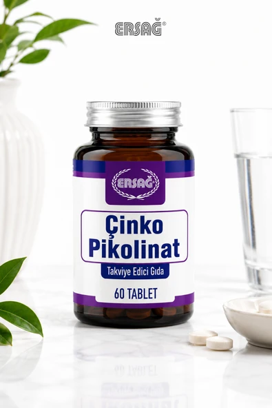 Ersağ Çinko Pikolinat 60 Tablet Takviye Edici Gıda