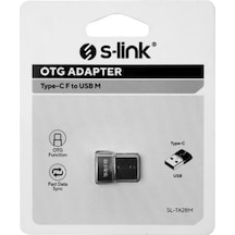 S-link Sl-ta28m Siyah Type C F To Usb M Metal Gövdeli Otg Çevirici