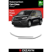 S-dizayn Toyota Proace City Krom Cam Çıtası 2 Prç 2019 Üzeri A+ Kalite