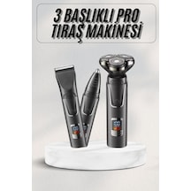 Yüksek Performanslı 3 Başlıklı Profesyonel Şarjlı Islak Ve Kuru Kullanıma Uygun Mh-hs8414-5909