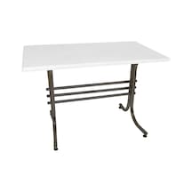 Japon Mutfak Masası 80x140 Cm Esb - Werzalit, Wermodin Ve Allzalit Tabla - Beyaz Çok Renkli