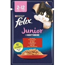Felix Junior Sığır Etli Yavru Kedi Pouch 12x85 Gr