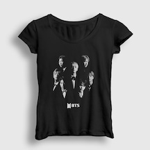 Presmono Kadın Band Bts T-shirt Siyah