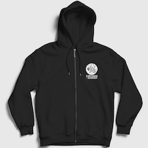 Presmono Unisex Logo 5 Seconds Of Summer Fermuarlı Kapüşonlu Sweatshirt Siyah