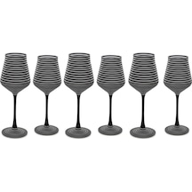 Anadolia Modern Tasarımlı Çizgili 6'lı Kadeh Seti