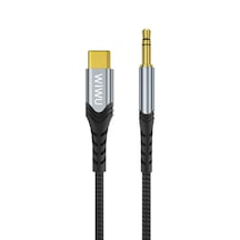 Wiwu YP03 Type-C Aux Kablo 3.5 mm Ses Kablosu 150 cm Tak & Çalıştır Sağlam Naylon Örgü - ZORE-218853