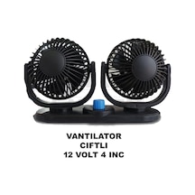 Beyaztuning 12 Volt Çift Başlı 4Inç Araç Içi Fan Oto Vantilatör