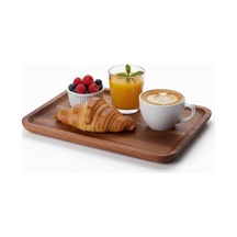 Akasya Ahşap Servis Tepsisi Ve Sunumluk 30x20 Cm Doğal Akasya Ağacı Kahvaltı, Peynir, Şarküteri Ve İkram Tab Genel