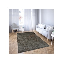 Vicenza Makinede Yıkanabilir Kaymaz Taban Dekoratif Modern Mutfak Yolluk Koridor Ve Salon Halısı Gri