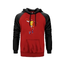 Lebron J. Color Kırmızı Renk Reglan Kol Sweatshirt Kırmızı