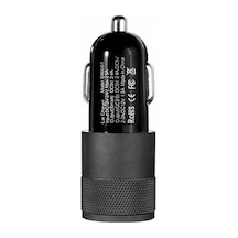 Createtech Usb Şarj Şarj Şarj Hızlı Fonksiyonlu Çok Cihazı Cihazı Çift Araç Araç Alüminyum Altın Altın Alaşımlı - Ki