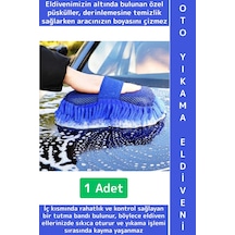 Ergonomik Oto İç Dış Bakım Temizlik Çizilme Önleyici Özel Püsküllü Premium Araba Yıkama Eldiveni