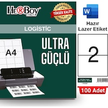 Herboy Hb-1102 210 X 148,5 Mm A4 Laser Etiket 100 Adet