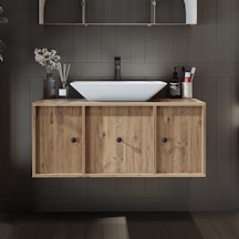 Gusto Ayaksız Lavabolu Mdf 105 Cm Çekmeceli Banyo Dolabı Atlantik Atlantik Çam