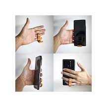2 Adet Beyaz Akıllı Telefon Standı Ve Ergonomik Parmak Tutucu Yüzük İkili Set