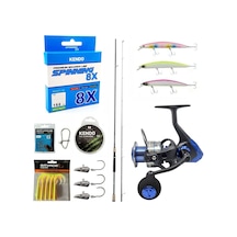 Yekoutdoor Profesyonel Spin Olta Seti Okuma Azaki Spin 274 Cm 12-35 Gr 2 Parça Spin Kamışı-okuma Safina Snw-3000a 4+1bb Olta Makinesi