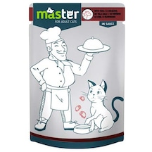 Master - 605 - Dana Etli Pouch Kedi Maması Jöle - Drnds - 80 Gr