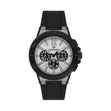 Sergio Tacchini St.1.10458-1 Silikon Kordon Fonksiyonlar Aktif Suya Dayanıklı Siyah Renk Erkek Kol Saati Beyaz