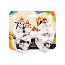 Lupox Shih Tzu Desenli Papyon Bej