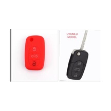 Audi A2 A3 A4 A6 A8 Silikon Anahtar Koruma Kılıfı3 Tuşlu