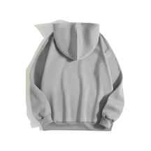 Veraura Lifestyle Erkek Düz Kapüşonlu Sweat - Boyalı Gri