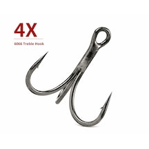 Hokkaido 25 Adet 6066 Yüksek Karbonlu 4x, Üçlü İğne,kanca,4 Numara,iğne Boyu 23 Mm