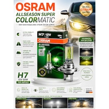 Osram H7 Allseason Super Colormatic Far Ampulü 12v 55w Renk Değiştiren 2 Adet