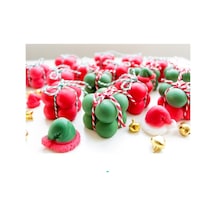 Yılbaşı 2 Li Mini Bubble Mum - Kırmızı Ve Yeşil / Kokulu Mum